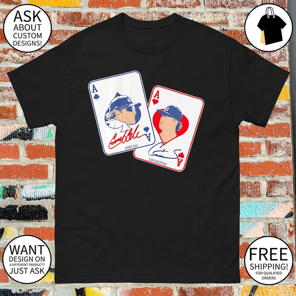 Gerrit Cole and Cam Schlittler Baseball Player Ace Cards print men’s shirt