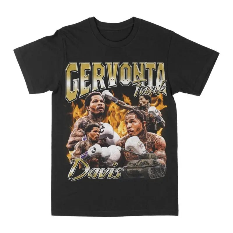 Gervonta "Tank" Davis Graphic Tee T-Shirt - Vintage Bootleg Menswear Top Hoodie Sweatshirt | PrintMintTees.com