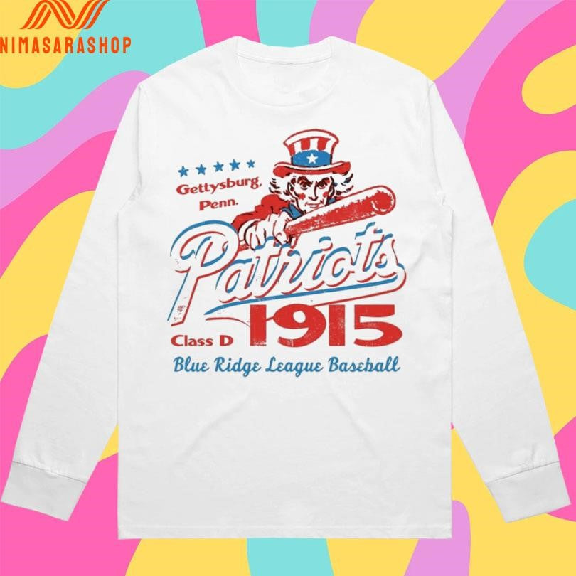 Gettysburg Penn Patriots Class D 1915 Blue Ridge League Baseball Shirts