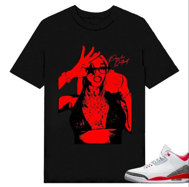 Ghetto Superstar Sexy Redd Graphic T-Shirt, Shirt to match Fire Red 3s Black, Shirt to matching Sneaker Hoodie Sweatshirt