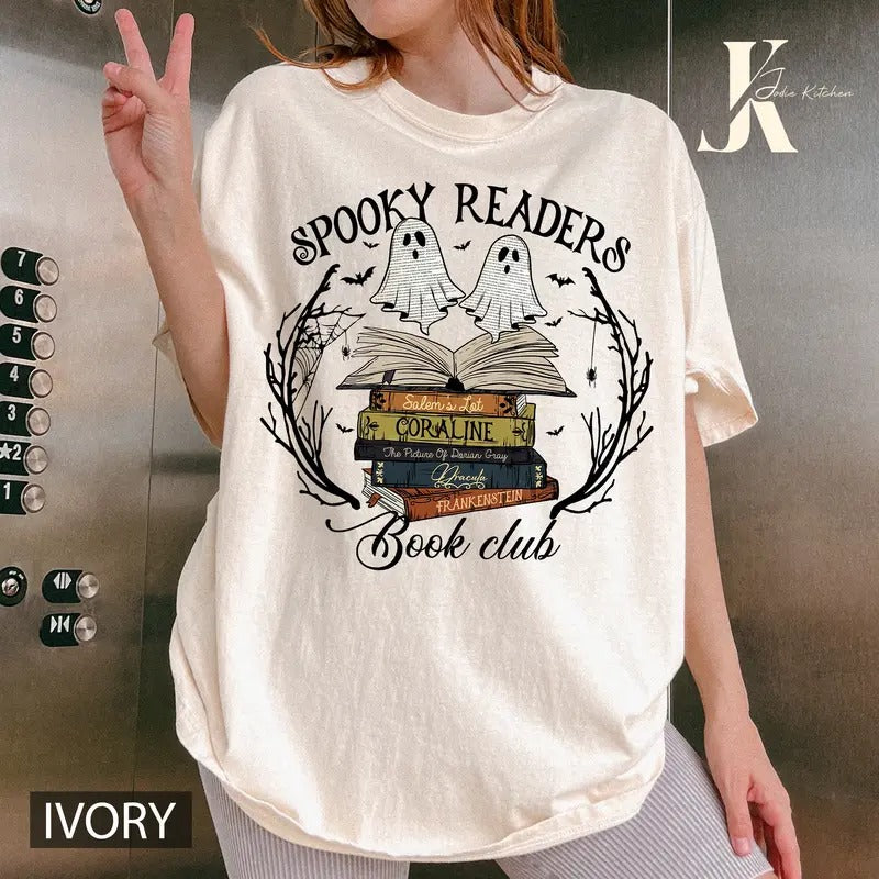 Ghost Book Shirt, Spooky readers Book club, Halloween Book TShirt, Bookish Ghost Sweatshirt, Book Ghosts Shirt, Ghost...