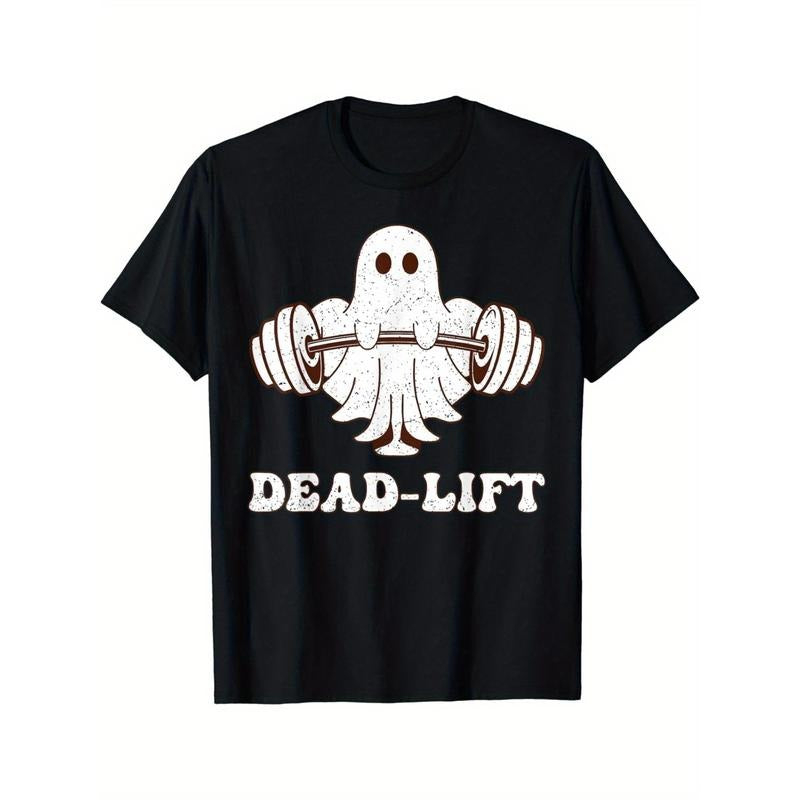 Ghost Dead Lift Groovy Fitness Spooky Funny Halloween Gym T-Shirt made in usa Hoodie Sweatshirt | PrintMintTees.com