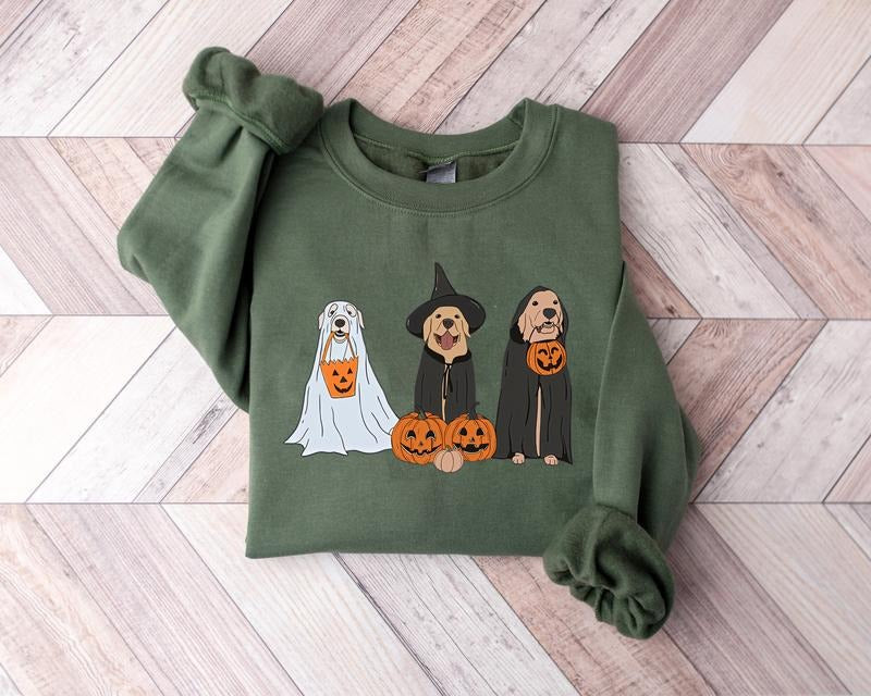 Ghost Dogs Halloween Sweatshirt, Halloween Dog Shirt, Ghost Shirt, Fall Halloween Shirt, Pumpkin Sweatshirt, Fall Pumpkin...
