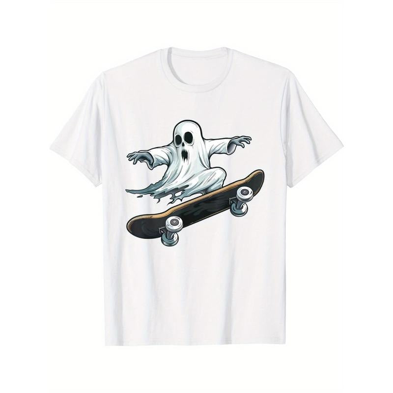 Ghost Skateboard Halloween skateboard T-shirt Made in USA Hoodie Sweatshirt | PrintMintTees.com