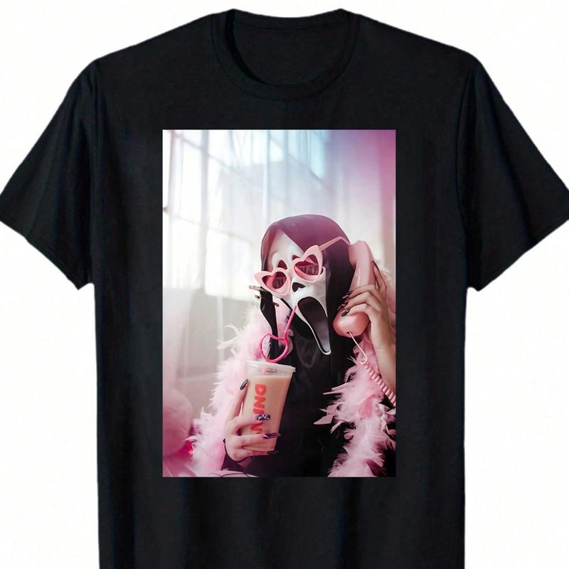 Ghostface By Sarah Smile Pattern Short-Sleeved T-Shirt Is An Excellent Gift Choice For Humor Lovers Hoodie Sweatshirt