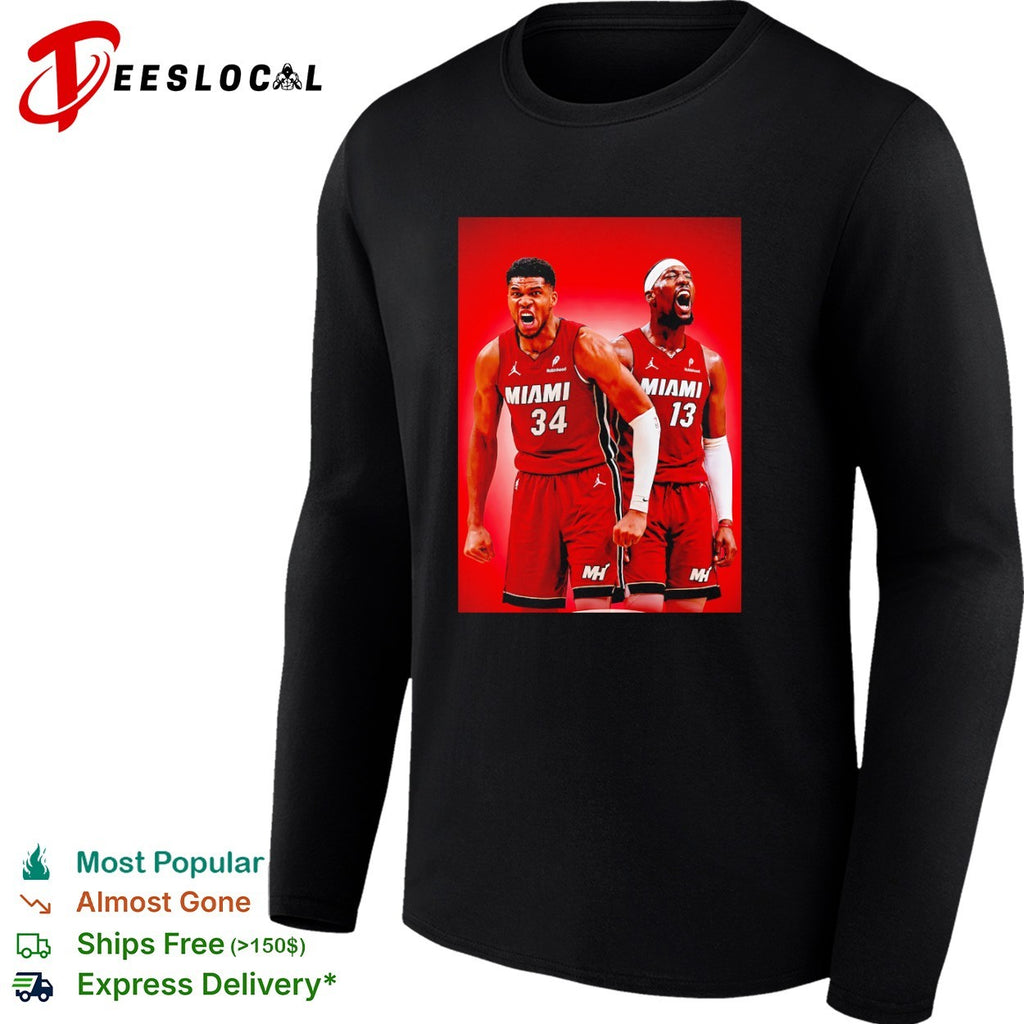 Giannis Antetokounmpo Bam Adebayo Miami Heat NBA shirt