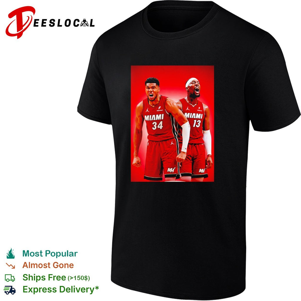 Giannis Antetokounmpo Bam Adebayo Miami Heat NBA shirt