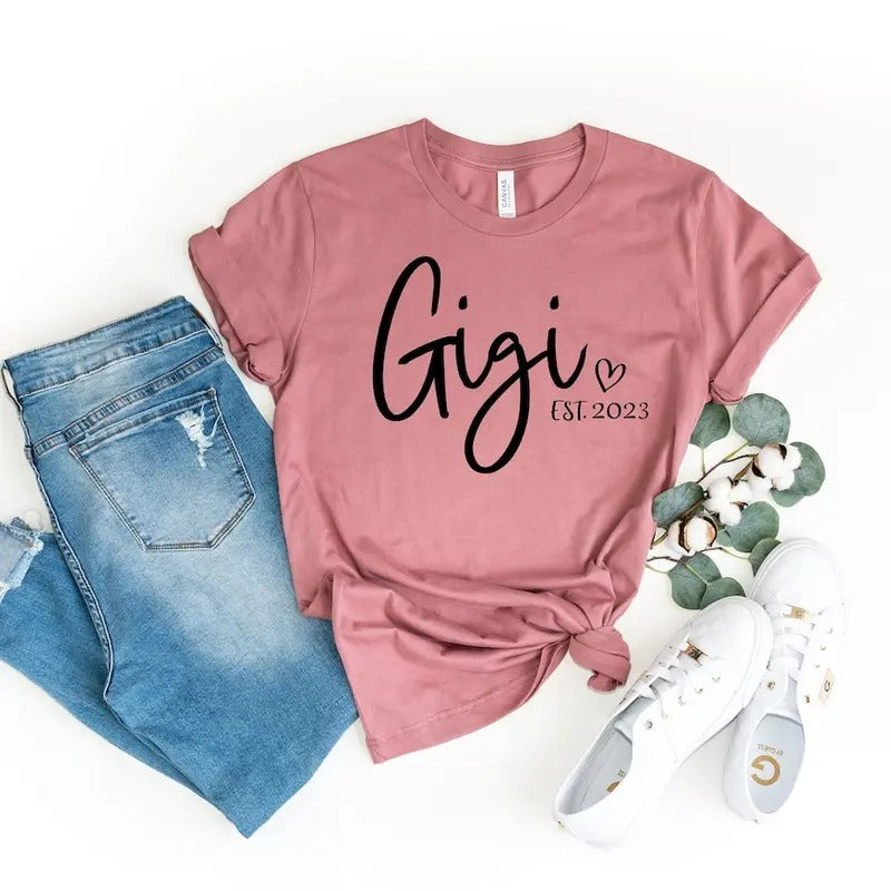 Gigi Shirt, Grandma Gift,Gigi Established Shirt, Grandma Shirt, Mothers Day Shirt Hoodie Sweatshirt | PrintMintTees.com