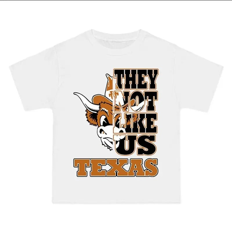 Gildan Unisex Heavy Cotton Tee, Classic Fit, Texas Longhorns They Not Like Football Fan T-Shirt, Casual Hoodie Sweatshirt