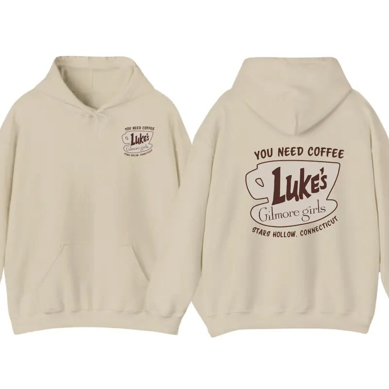 Gilmore Girls Luke's You Need Coffee Stars Hoodie, Stars Hollows shirt, Tv Show Gifts hoodie Sweatshirt | PrintMintTees.com