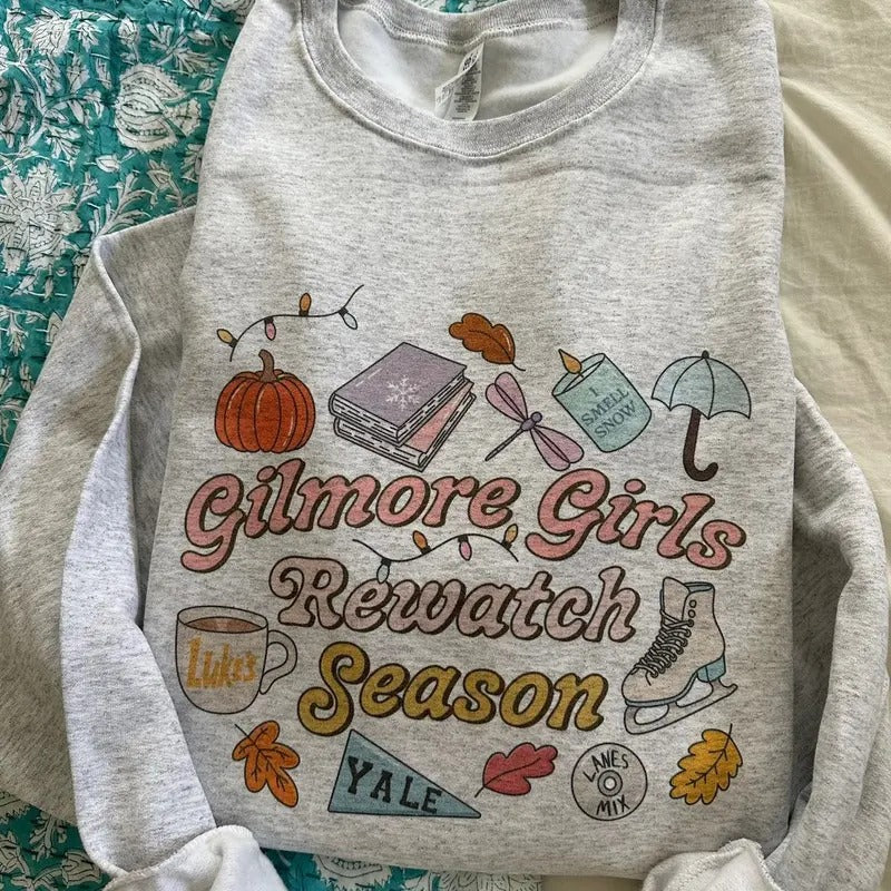 Gilmore Girls Rewatch Sweatshirt Shirt Hoodie | PrintMintTees.com