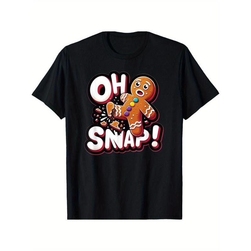 Gingerbread Man Cookie Oh Snap Funny Christmas T-Shirt made in usa Hoodie Sweatshirt | PrintMintTees.com
