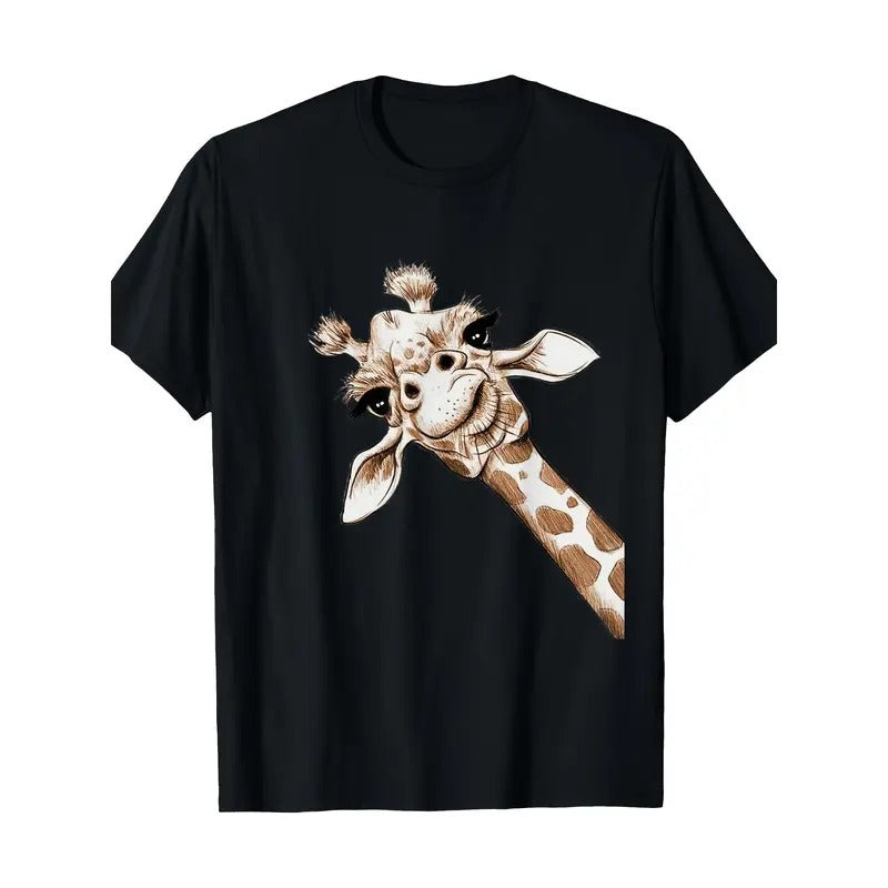 Giraffe-loving Female Wildlife Giraffe Lover T-shirt Girl Made in USA Hoodie Sweatshirt | PrintMintTees.com