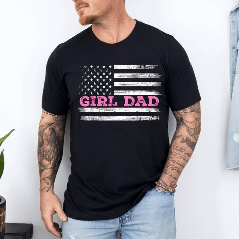 Girl Dad Father's Day Dad Daughter, Dad Of Girls Outnumbered T-Shirt | Unisex Cotton Tee, Top Menswear Hoodie, Sweatshirt