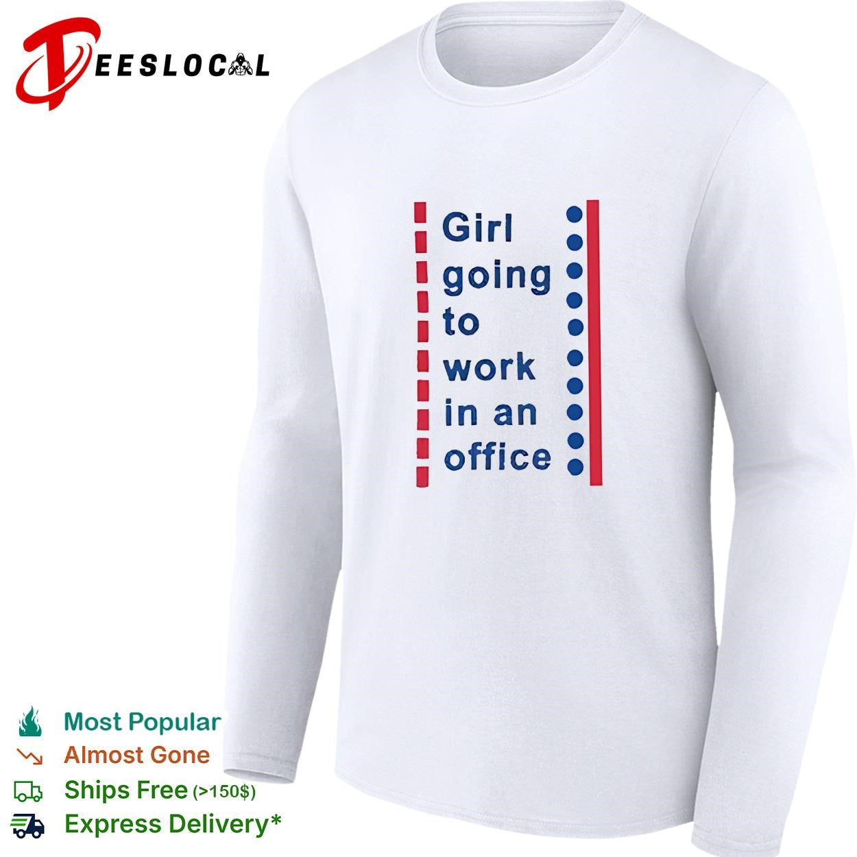 Girl going to work in an office shirt
