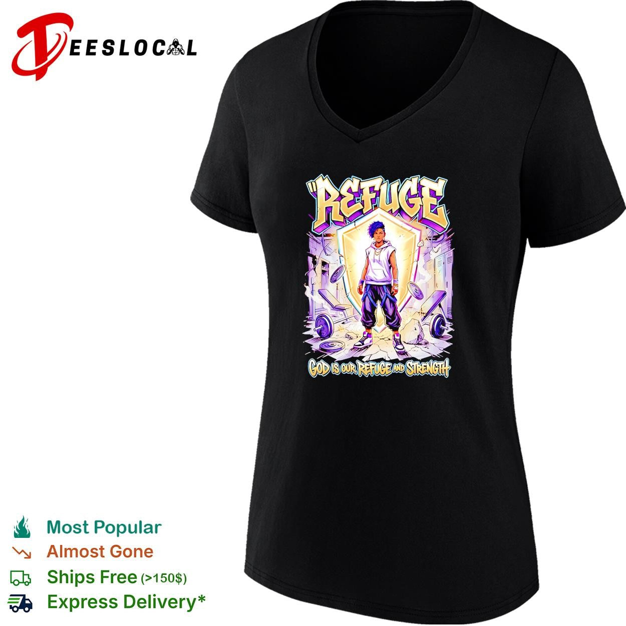Girl refuge GOD is our refuge and strength shirt