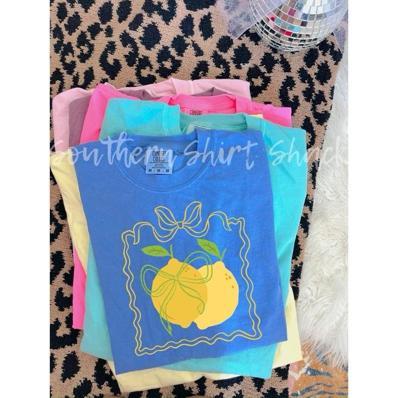 Girly Lemon t shirt  | Flo blue  comfort colors t shirt Hoodie Sweatshirt | PrintMintTees.com