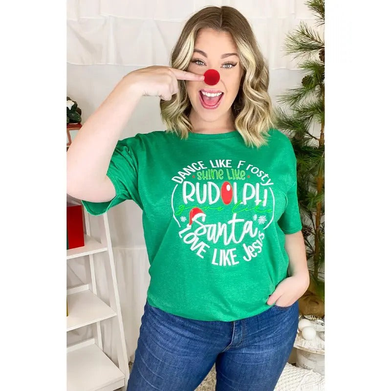 Give Like Santa, Love Like Jesus T-Shirt Hoodie Sweatshirt | PrintMintTees.com