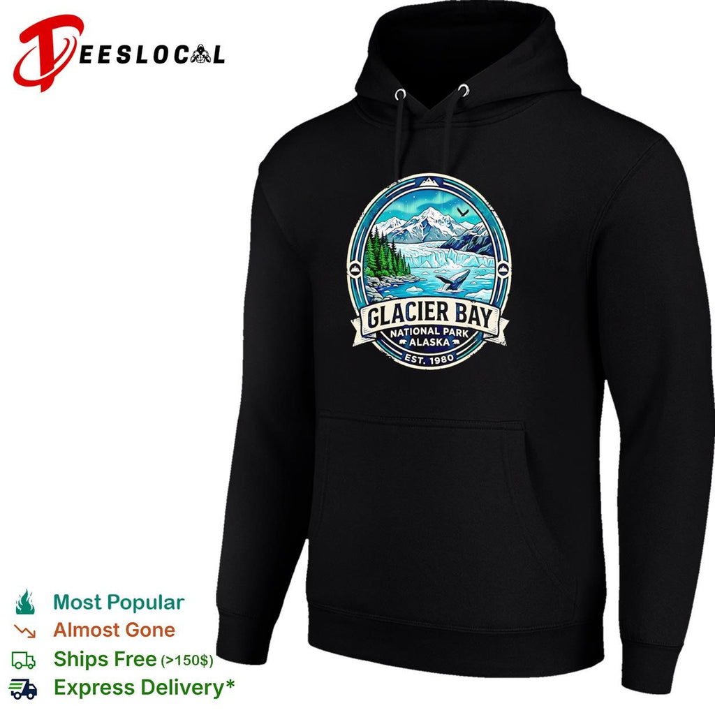 Glacier Bay National Park Alaska whale mountains est 1980 shirt
