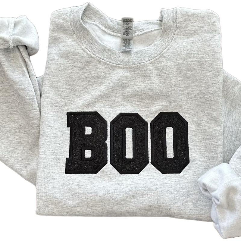 Glitter Boo Halloween Embroidered Comfort T-Shirts, Hoodie, Sweatshirt