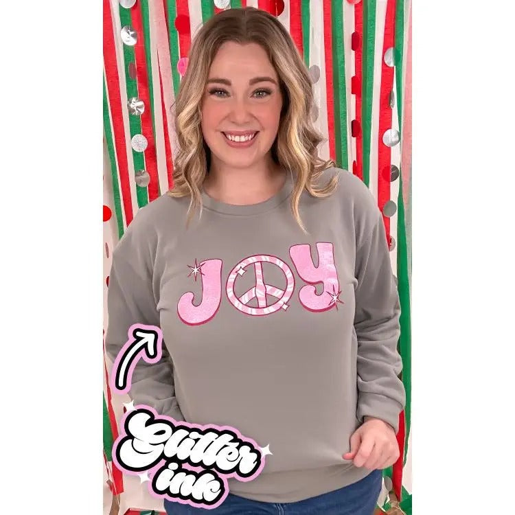 Glitter Joy Christmas Graphic Sweatshirt Shirt Hoodie | PrintMintTees.com