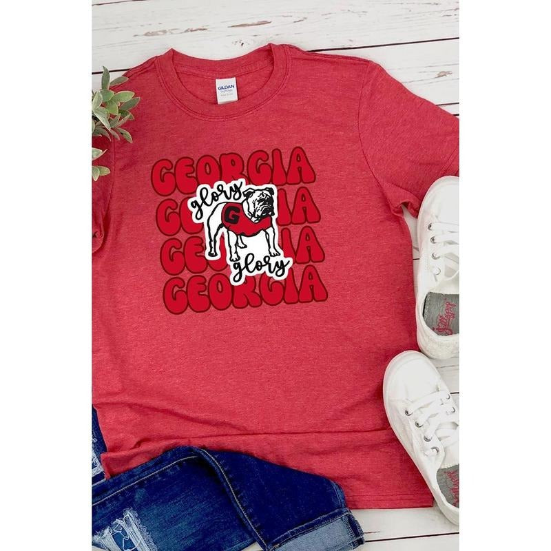 Glory Glory Georgia Short Sleeve Relaxed Fit T-Shirt style 02 Hoodie Sweatshirt | PrintMintTees.com