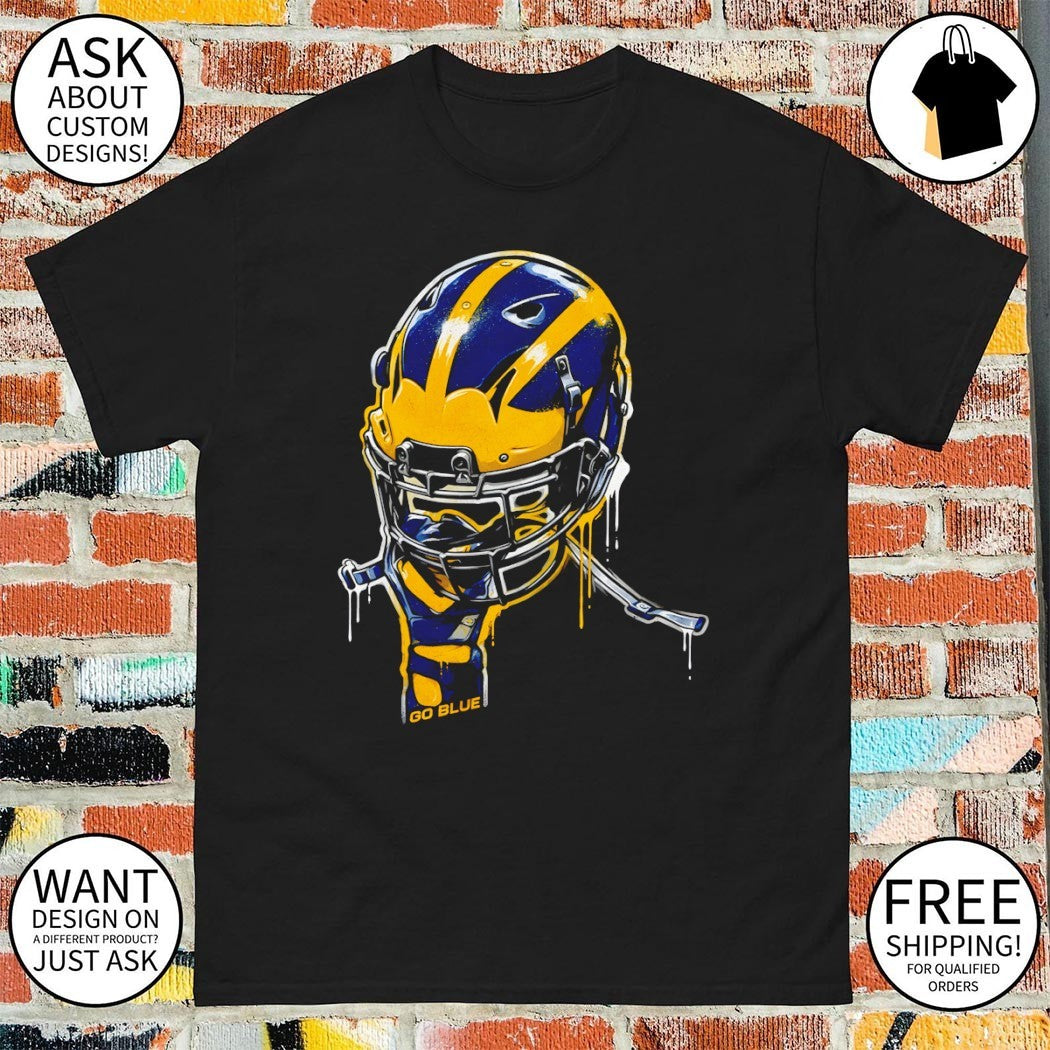 Go Blue Helmet Michigan Wolverines Football vintage shirt