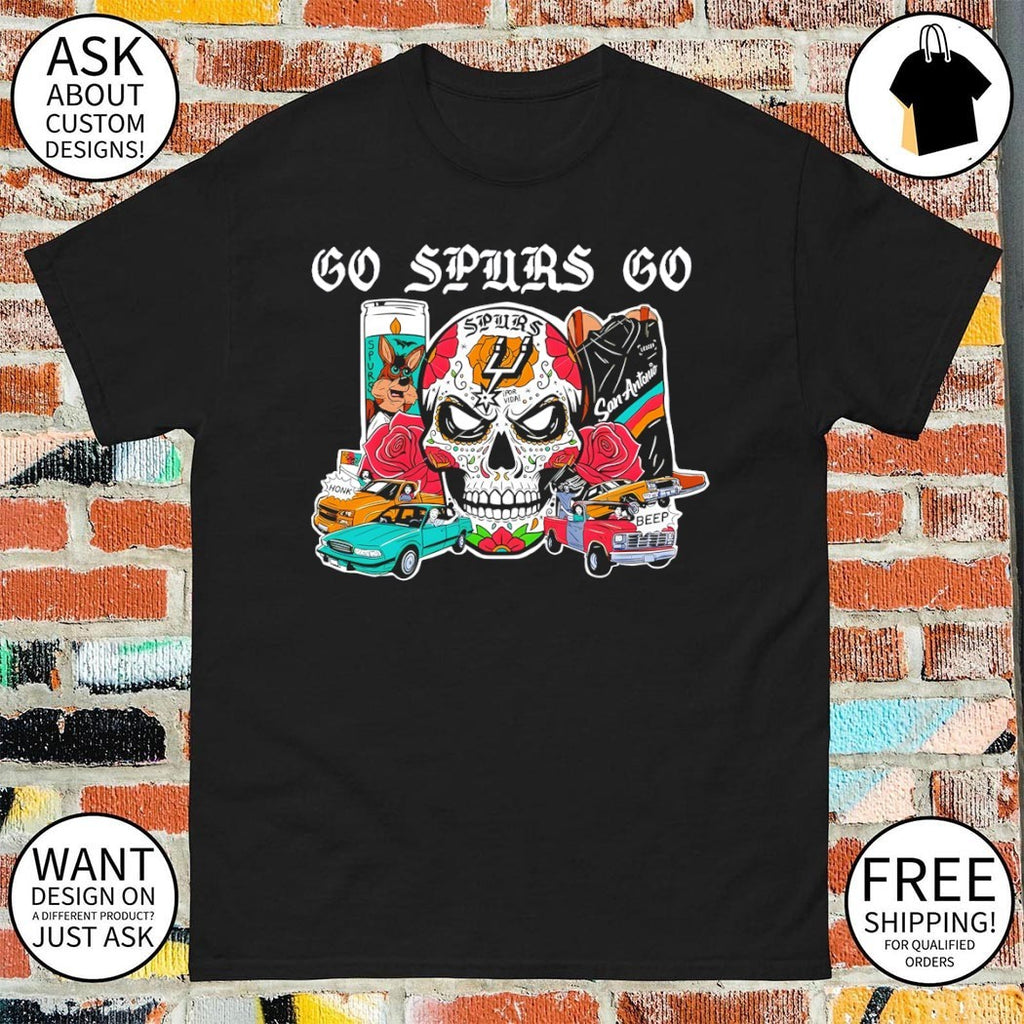 Go Sprus Go Sas Wemby Spurs Inspired The Alien sugar skull shirt