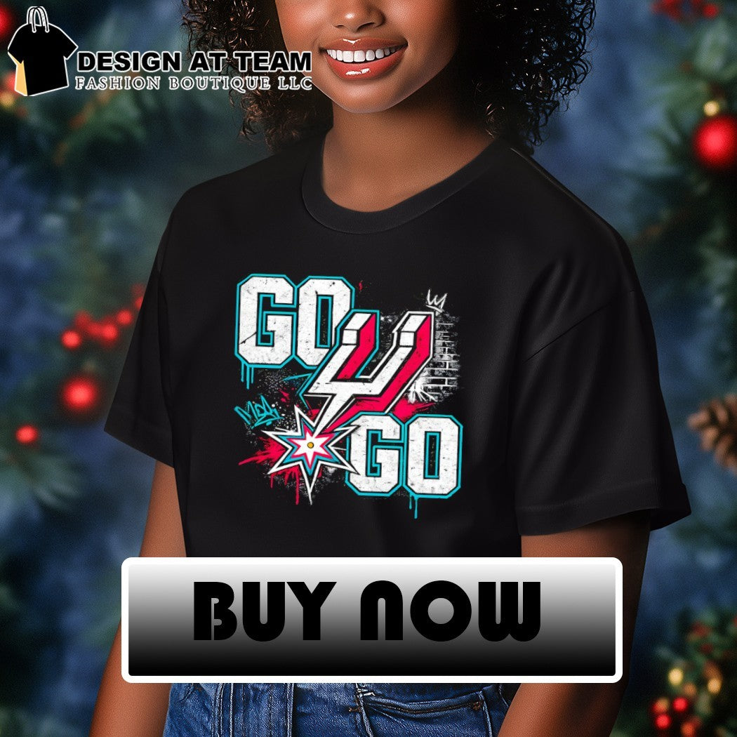 Go Spurs Go San Antonio Spurs Basketball Game Day 2026 graffiti shirt