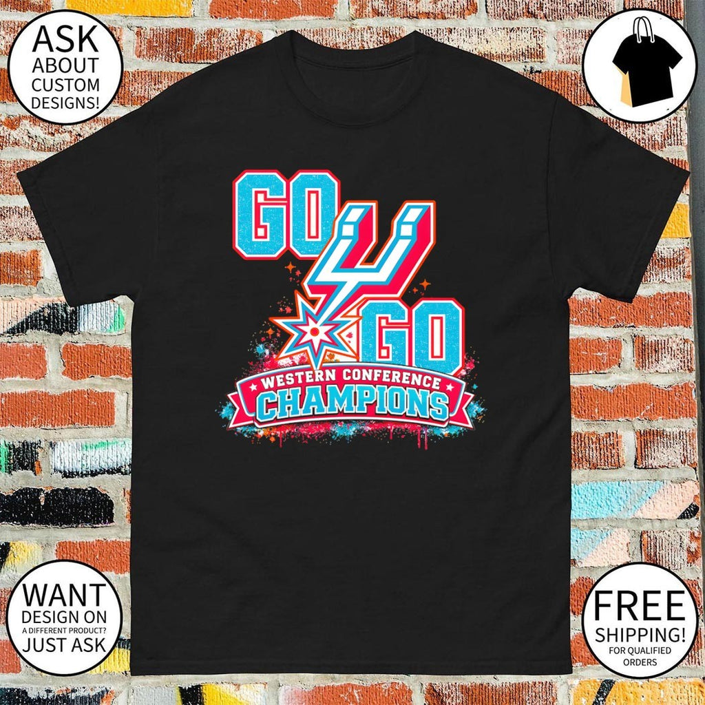 Go Spurs Go San Antonio Spurs Basketball Western Conference Champions Game Day 2026 graffiti shirt