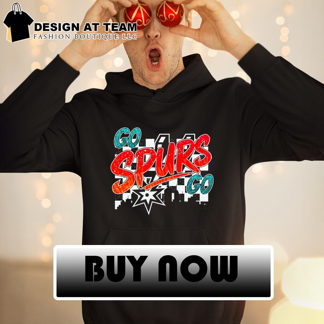 Go Spurs Go glitter San Antonio Spurs Basketball NBA 2026 graffiti shirt