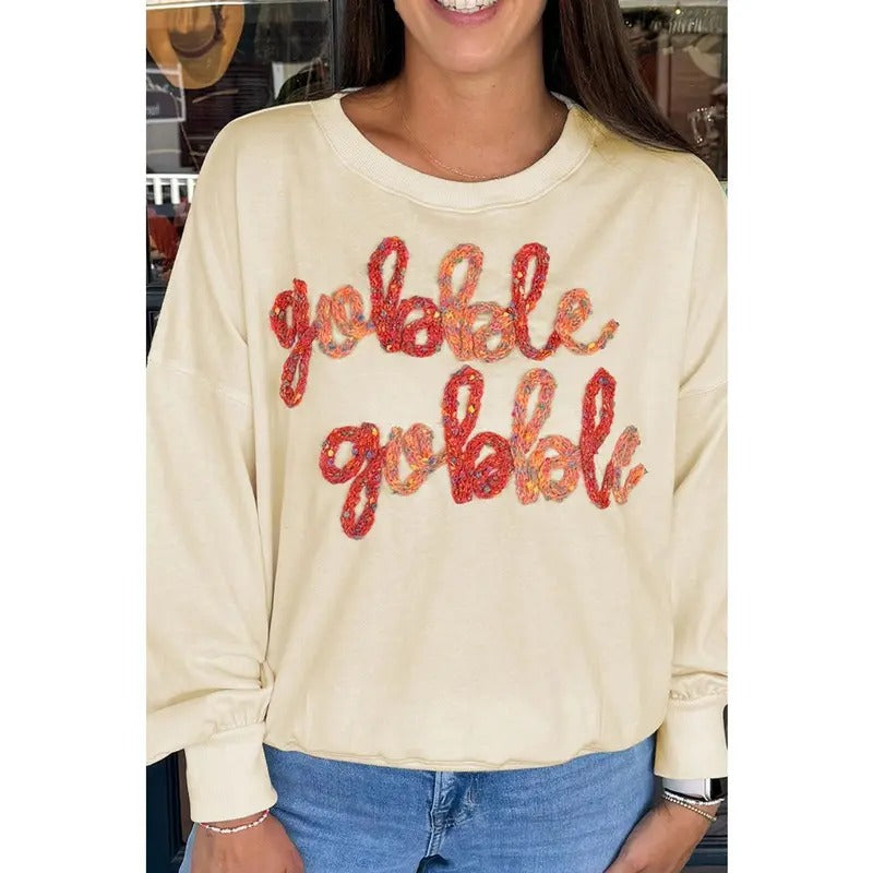 Gobble Gobble Apricot Sweatshirt Shirt Hoodie | PrintMintTees.com