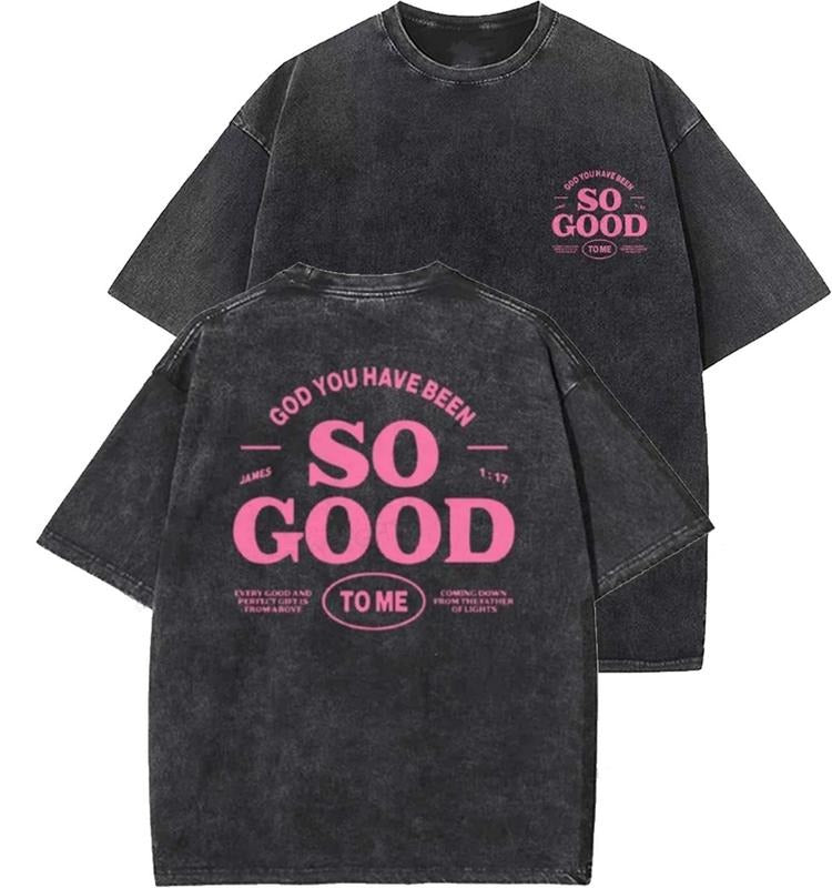 God Is Good Unisex Washed T-Shirt, Christian t shirts, Vintage 90s Graphic Tee, Gift Top Womenswear Cotton Mineral...