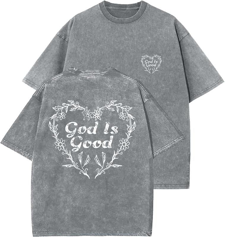 God Is Good Washed Christian Vintage 90s Top Womenswear Cotton Mineral Colorstyle{N002}5 T-Shirts, Hoodie, Sweatshirt