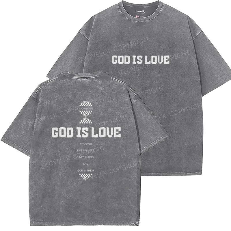 God Is Good Unisex Washed T-Shirt, Christian t shirts, Vintage 90s Graphic Tee, Gift Top Womenswear Cotton Hoodie Sweatshirt