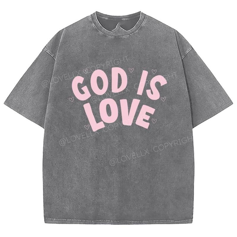 God Is Love Unixes Washed Christian Jesus Vintage 90s Cotton Top Mineral Color T-Shirts, Hoodie, Sweatshirt