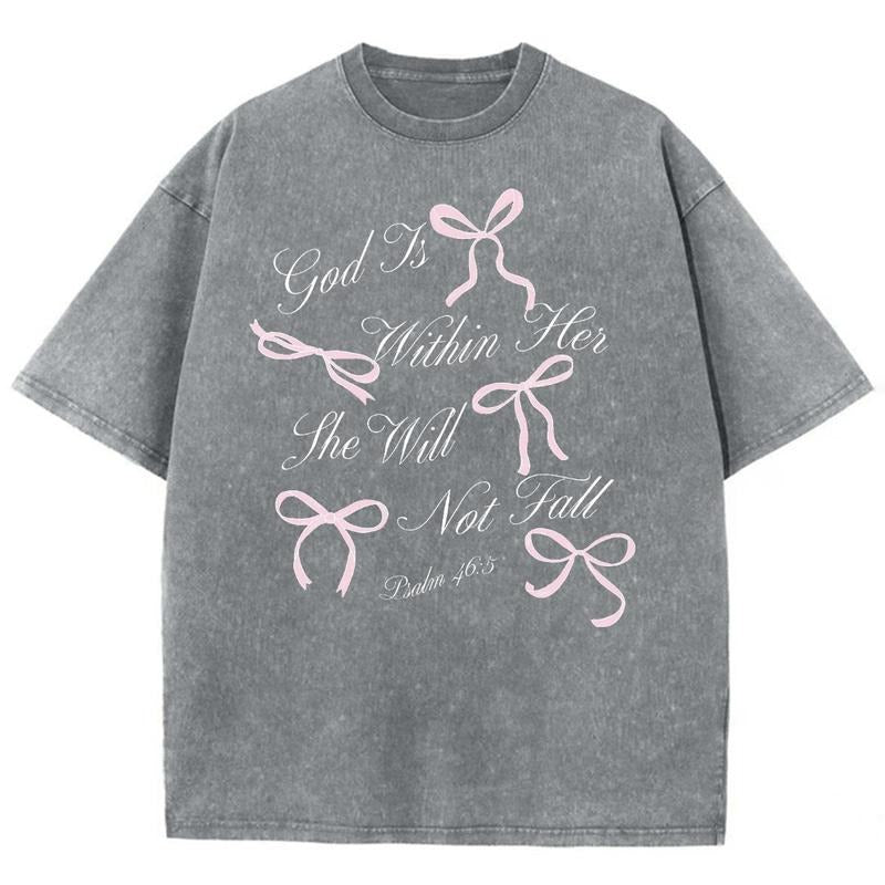 God Is Within Her Washed Christian Jesus T Shirts Vintage 90s Shirt Hoodie Sweatshirt