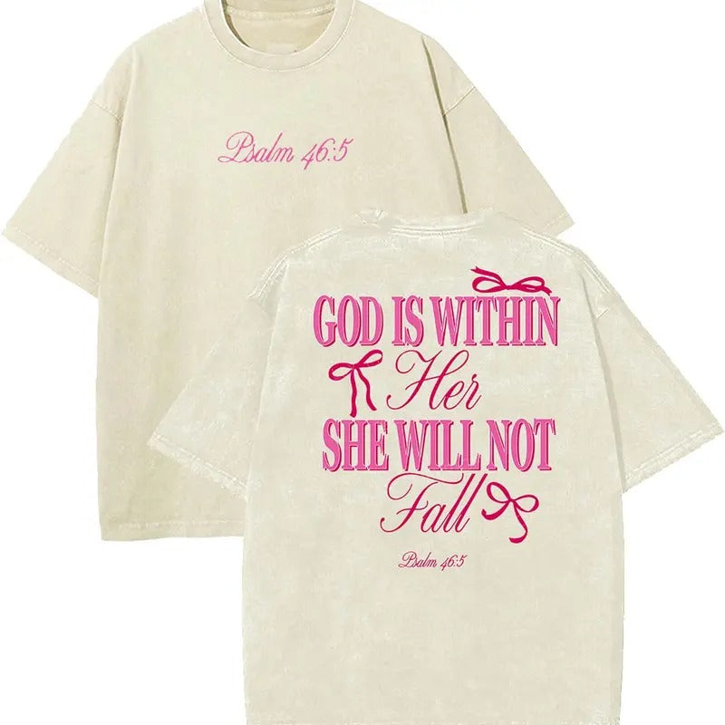 God Is Within Her Washed Christian Vintage 90s Top Womenswear Cottonstyle{N002}2 T-Shirts, Hoodie, Sweatshirt