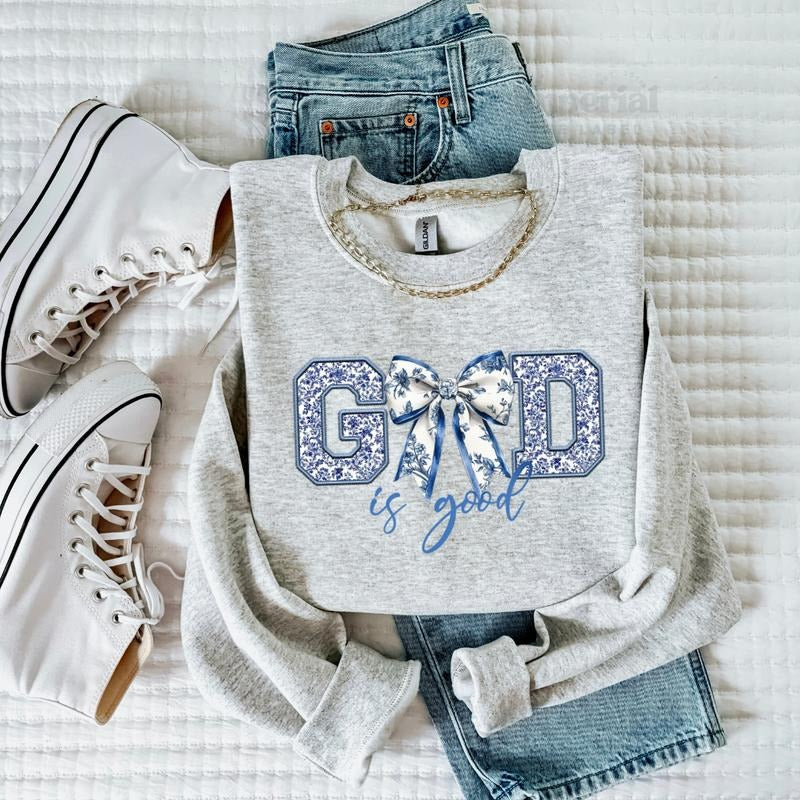 God Sweatshirt, Faith Sweatshirt, Christian Graphic Sweatshirt, Inspirational Quote Pullover, Religious Apparel, Bible...