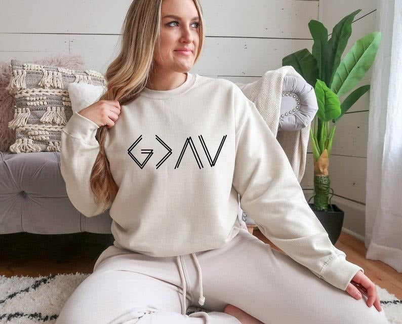 God is Greater Than the Highs and Lows Sweatshirt, Christian Hoodie, Bible Jesus Lover Gift  T-shirt, sweater and Hoodie