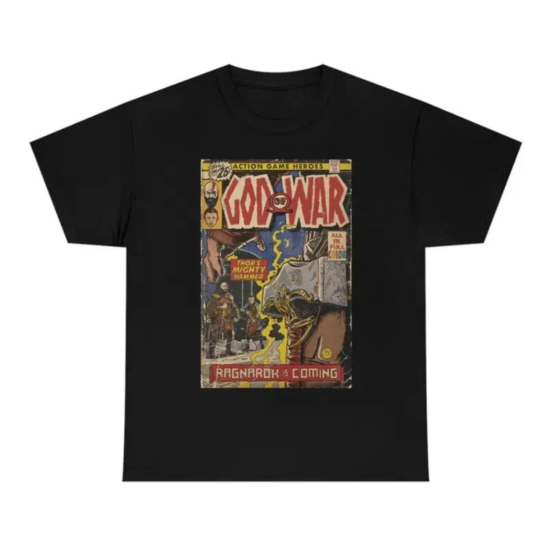 God of War Ragnarök Comic book cover Fan Art Essential T-Shirt , Unisex Heavy Cotton Tee- Vintage y2k tshirt Hoodie...
