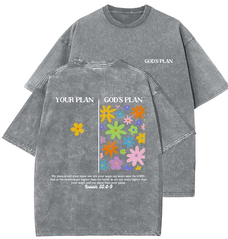 God'S Plan Washed Christian Vintage 90s Top Womenswear Cotton Mineral Color T-Shirts, Hoodie, Sweatshirt