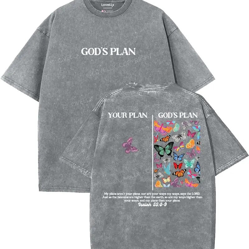 God'S Plan Washed Christian Vintage 90s Top Womenswear Cottonstyle{N002}2 T-Shirts, Hoodie, Sweatshirt