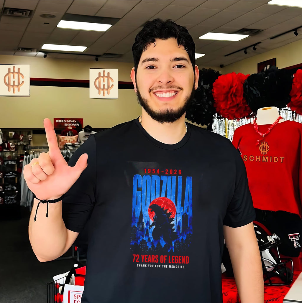 Godzilla 1954-2026 72 years of legend thank you for memories graphic shirt