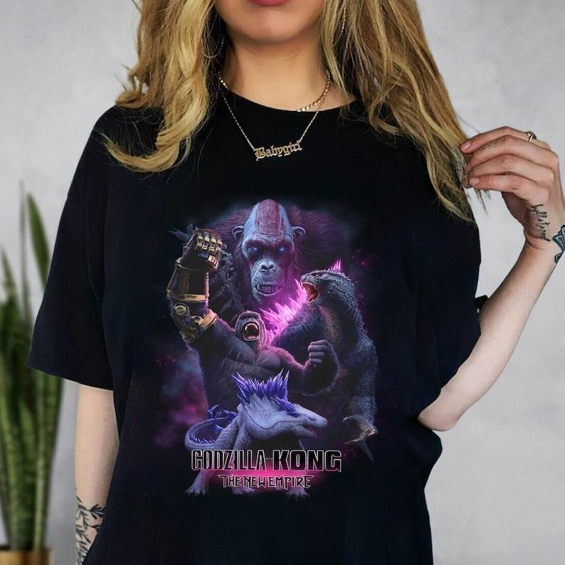 Godzilla X Kong The New Empire 2024 Shirt, Godzilla X Kong Shirt, Godzilla Movie Shirt, Godzilla Movie 2024 Shirt Hoodie...