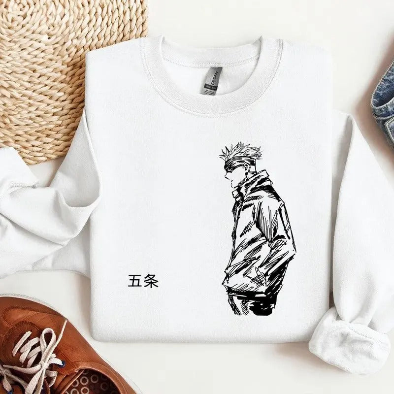 Gojo JJK T-shirt, Anime Lovers Sweatshirt Hoodie, Sweatshirt, Hoodie | PrintMintTees.com