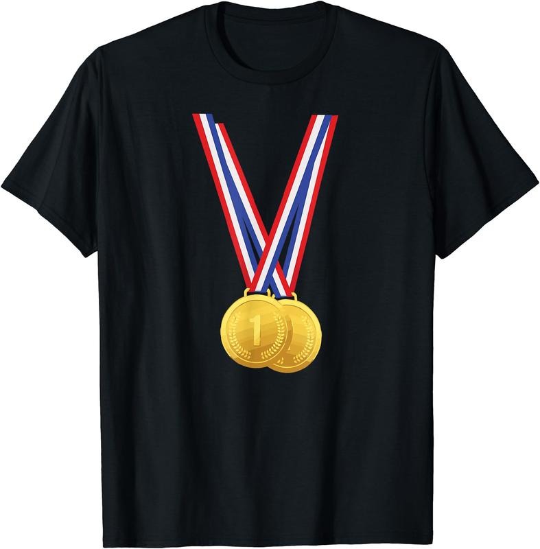 Gold Medals - Funny T-Shirt | Unisex Cotton Tee, Short Sleeve, Size S-5XL Hoodie Sweatshirt | PrintMintTees.com