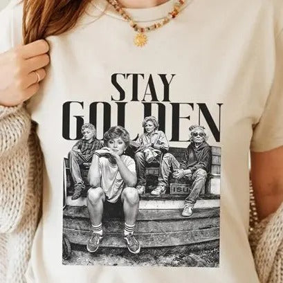 Golden Girls As Minor Threat Stay Golden T-Shirt, Movie Shirt , Sitcom Movie Shirt Hoodie Sweatshirt | PrintMintTees.com