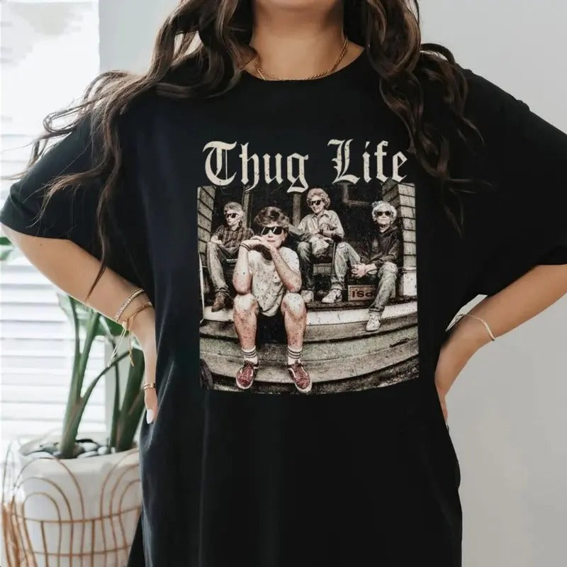 Golden Girls Thug Life Shirt, Golden Girls Lover Gift, 80s Tv Sitcom T Shirt, Stay Golden Squad Tee, Unisex Short Sleeve...