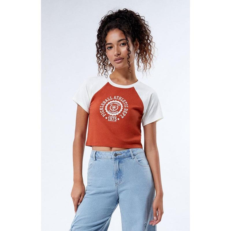 Golden Hour Women's Pickleball Raglan T-Shirt Hoodie, Sweatshirt | PrintMintTees.com